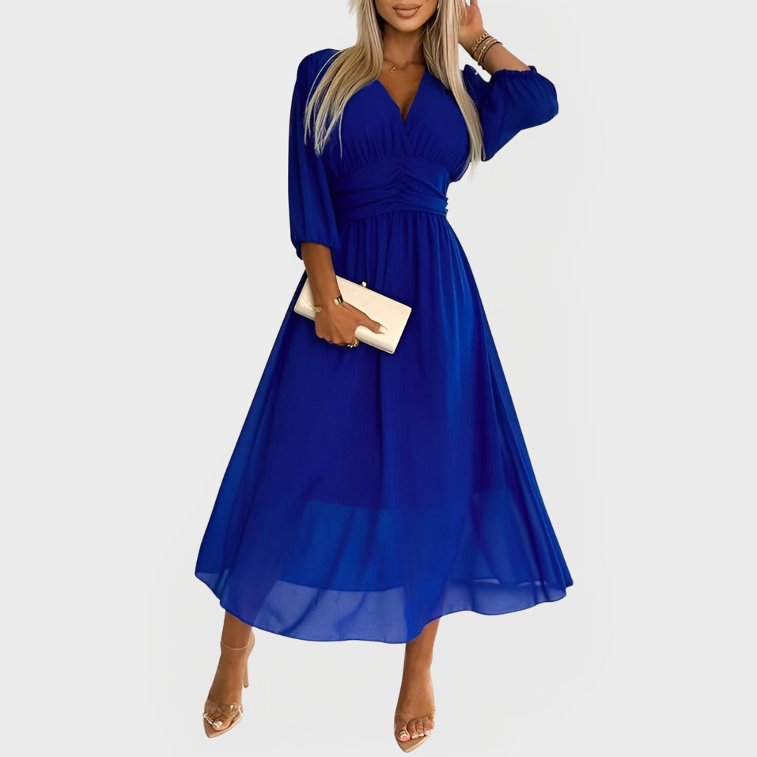 Luftigt Kjole i Silke Chiffon til Elegante Anledninger