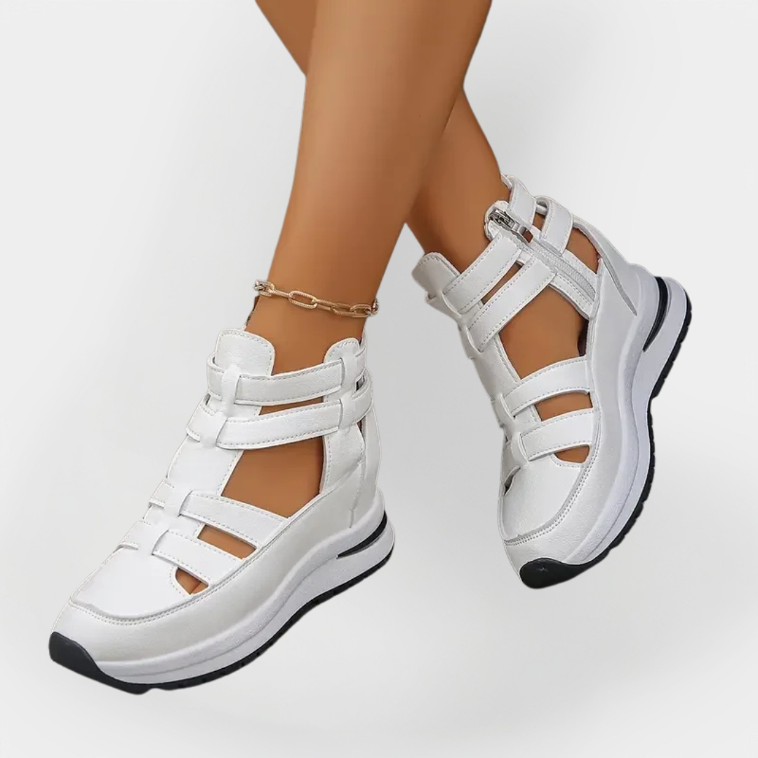 Elegant Let Sandal med Hæl og Sidelukning