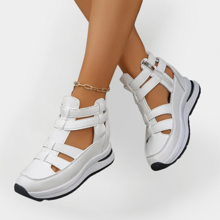 Elegant Let Sandal med Hæl og Sidelukning