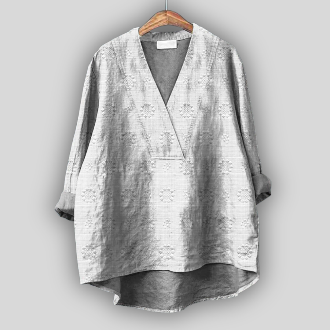 Linned Bluse