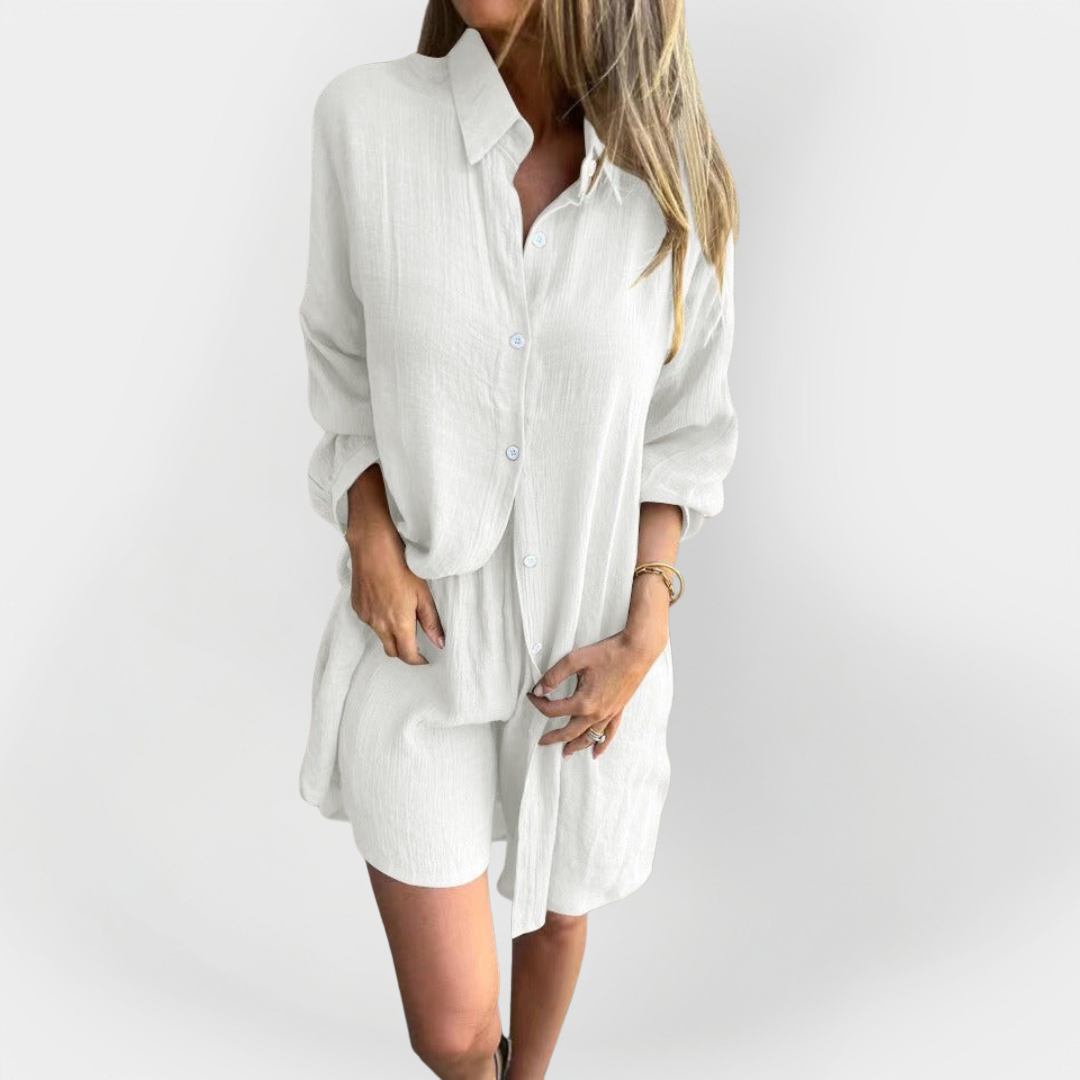 Daglig Bluse &amp; Shorts Sæt