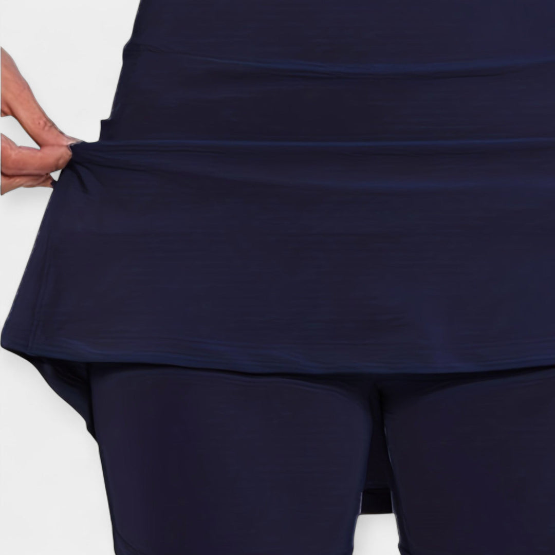 Højtaljede Shorts med Nederdel