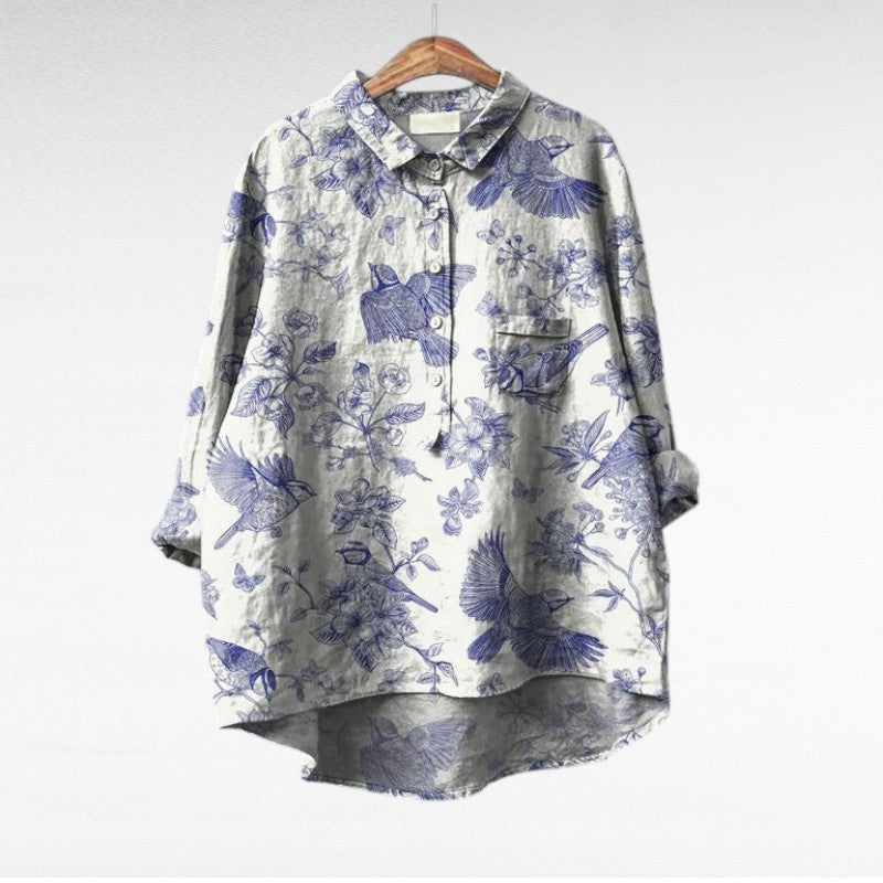 Klassisk Blomstret Bluser