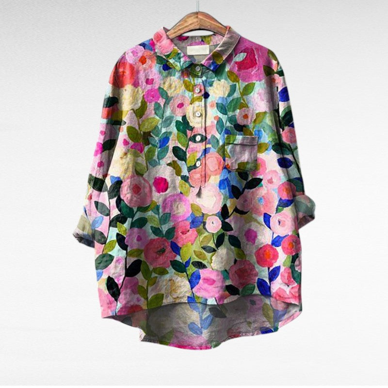 Klassisk Blomstret Bluser