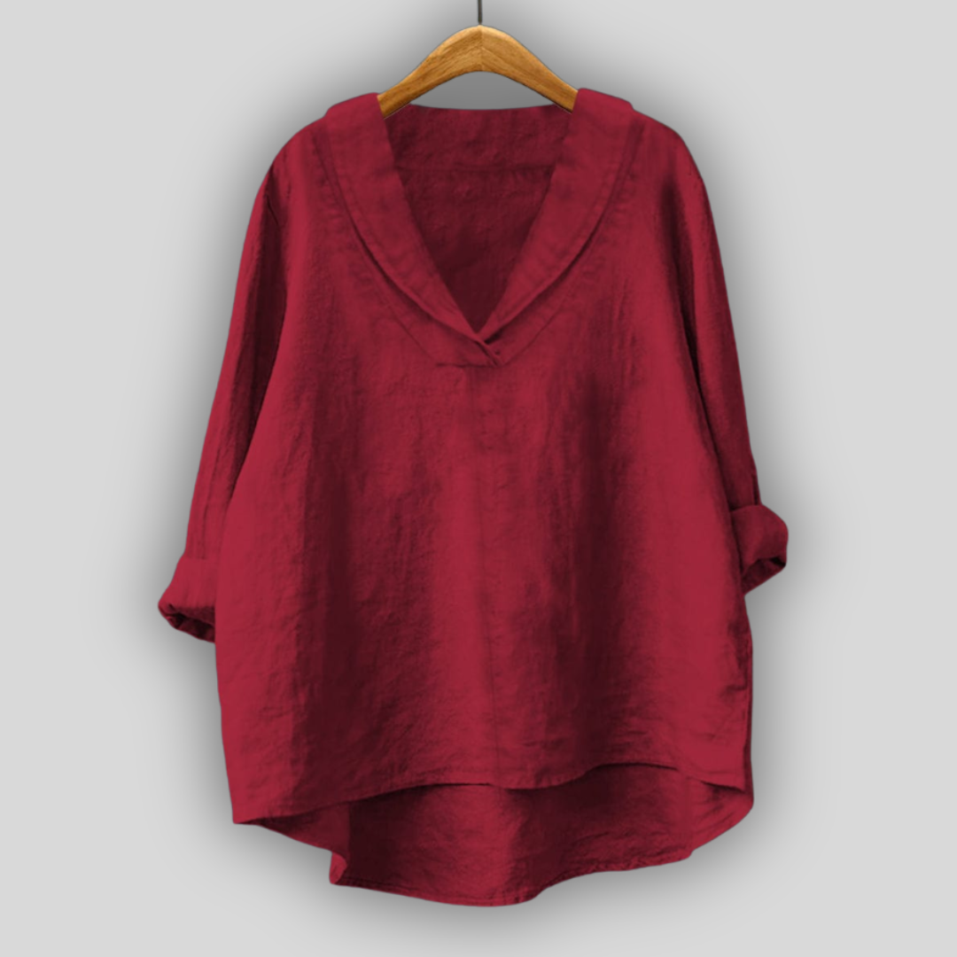Linned Bluse Guld Aura