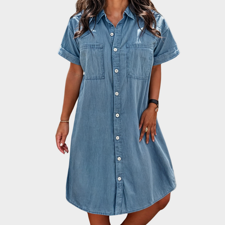 Blødt sommerjeanskjole