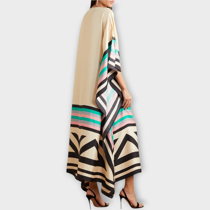 Kaftan med Lineært Design
