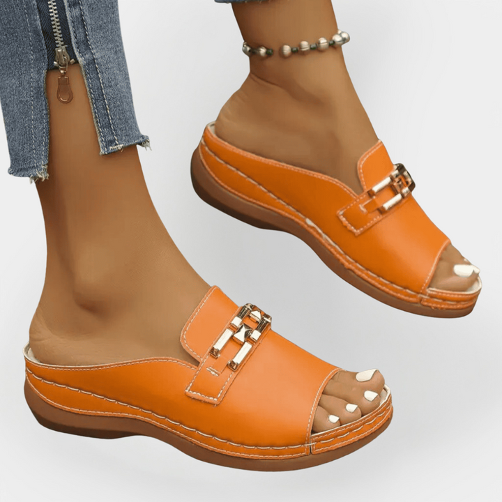 Ortopædiske Læder Flip-Flops