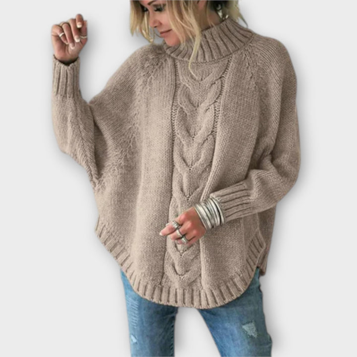 Elysian - Strikket sweater med fletmønster