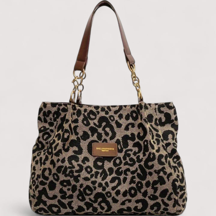 Alma – Leopard Canvas Shoppingtaske