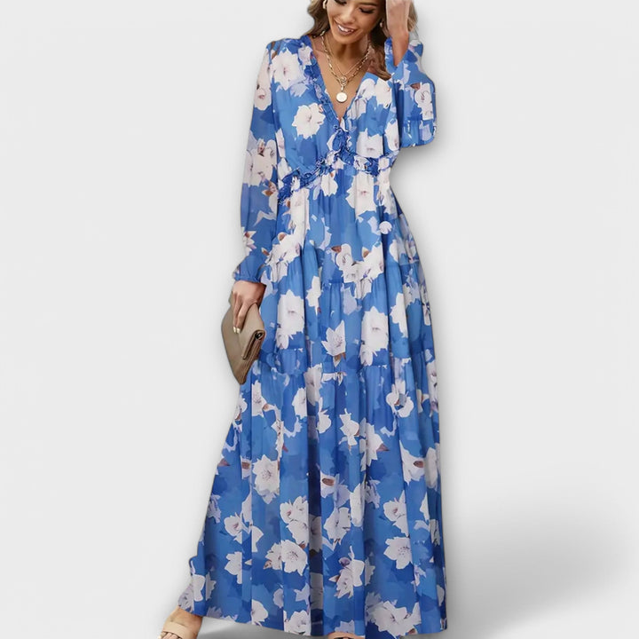 Maxi Kjole med Blomster
