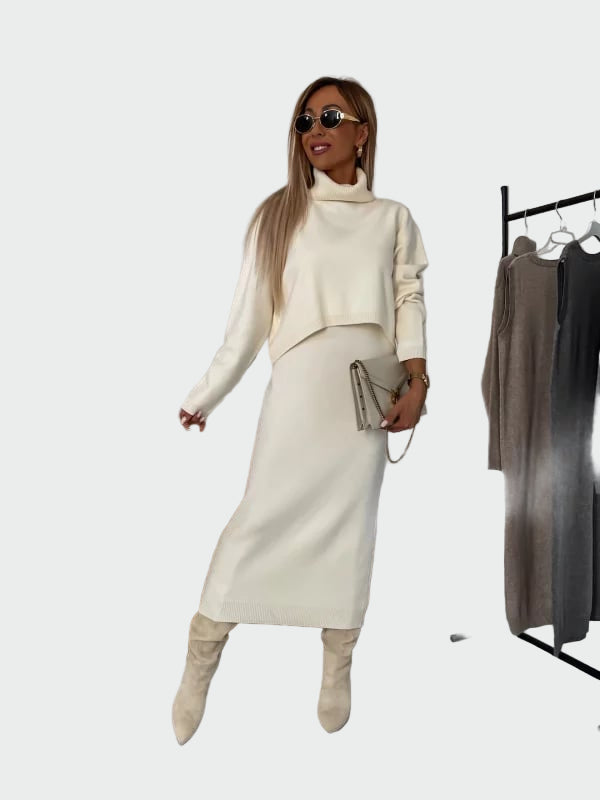 Sæt med Kjole og Turtleneck Sweater