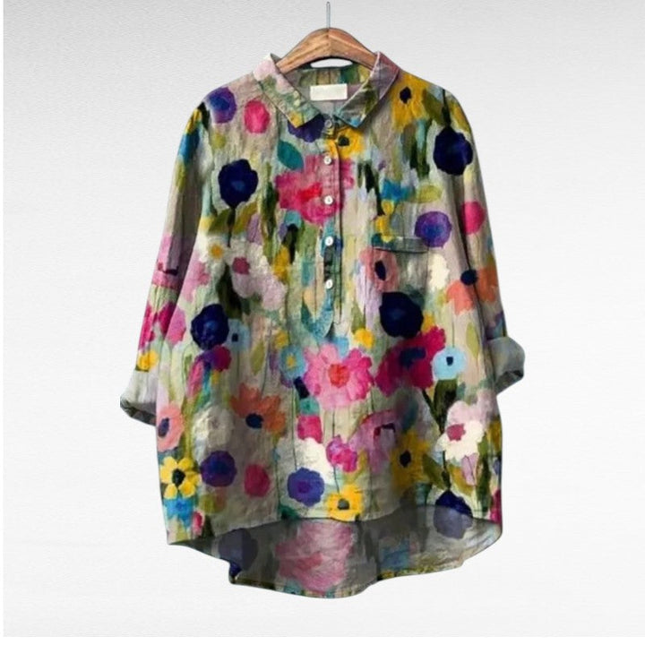 Klassisk Blomstret Bluser