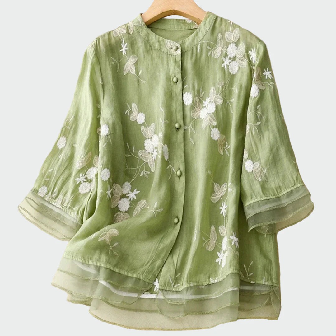 Broderet bluse