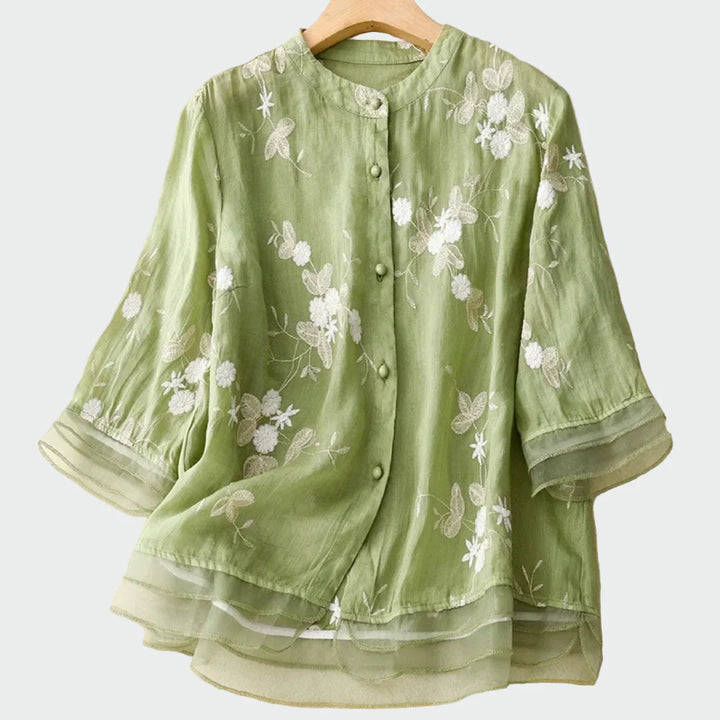 Broderet bluse