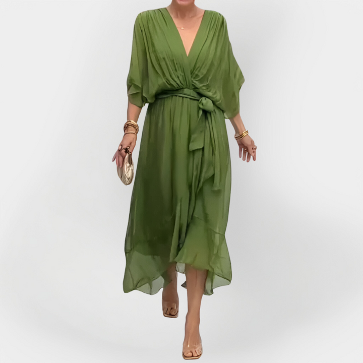 Chiffon Kjole med V-udskæring