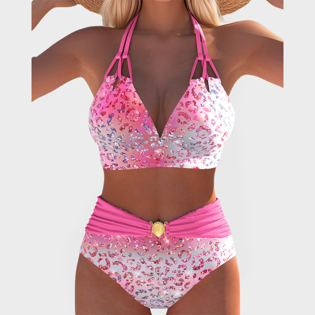 Sexet Bikini med Mønstrede Bh 