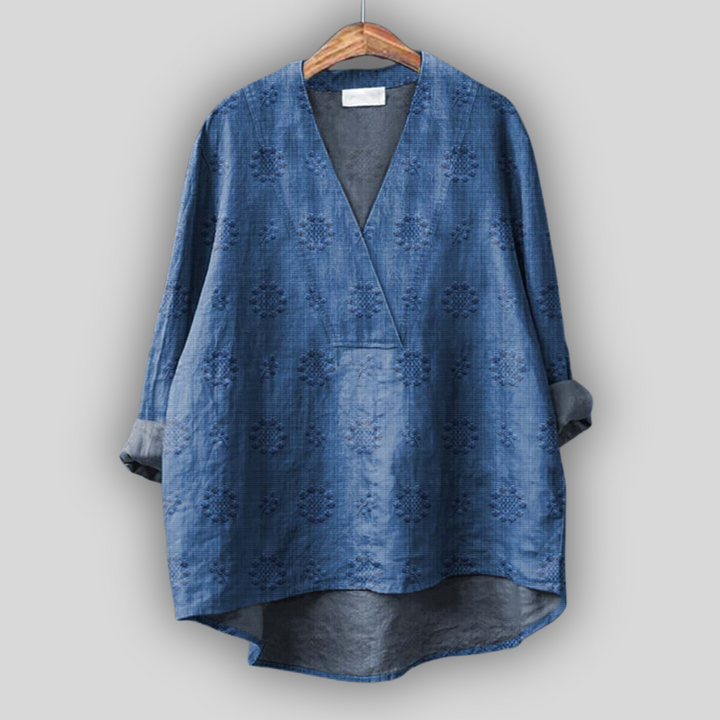 Linned Bluse