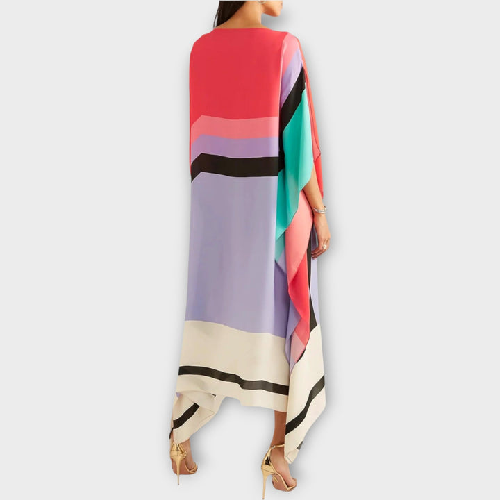 Kaftan med Lineært Design