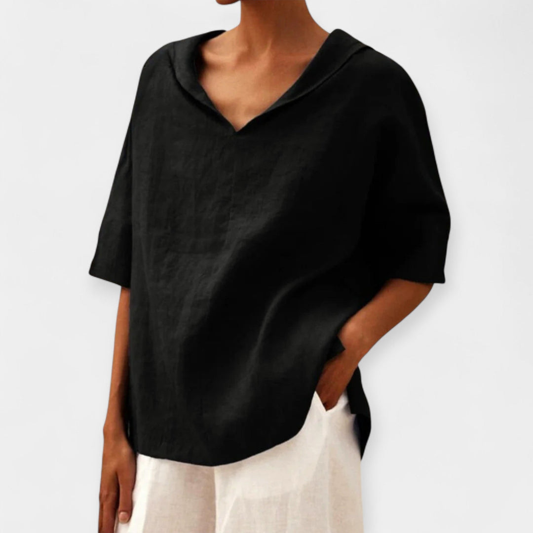 Behagelig linned bluse