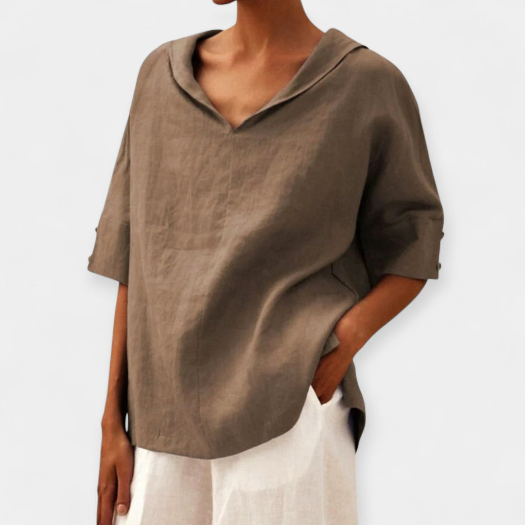 Behagelig linned bluse