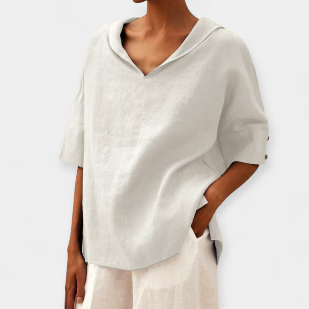 Behagelig linned bluse