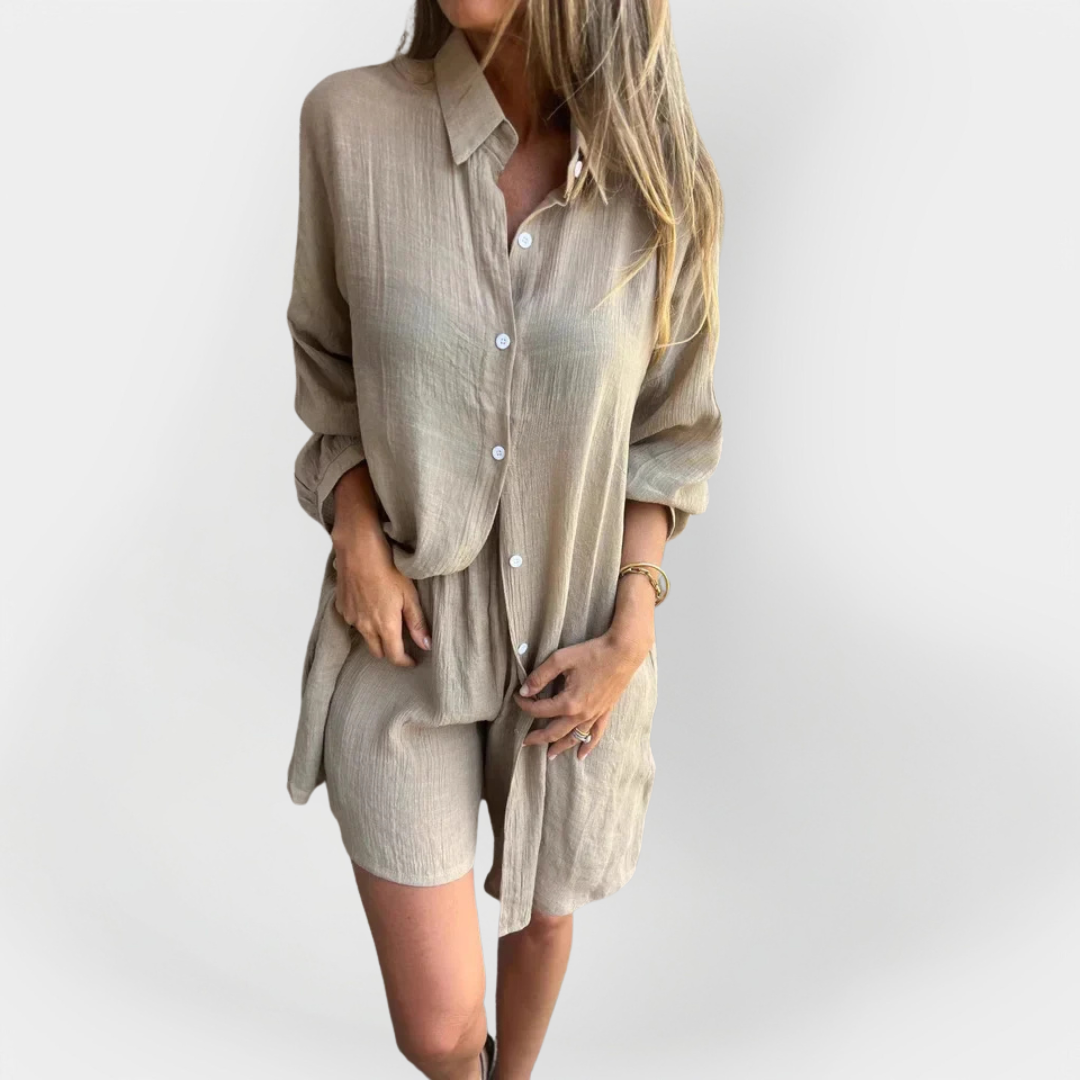 Daglig Bluse &amp; Shorts Sæt