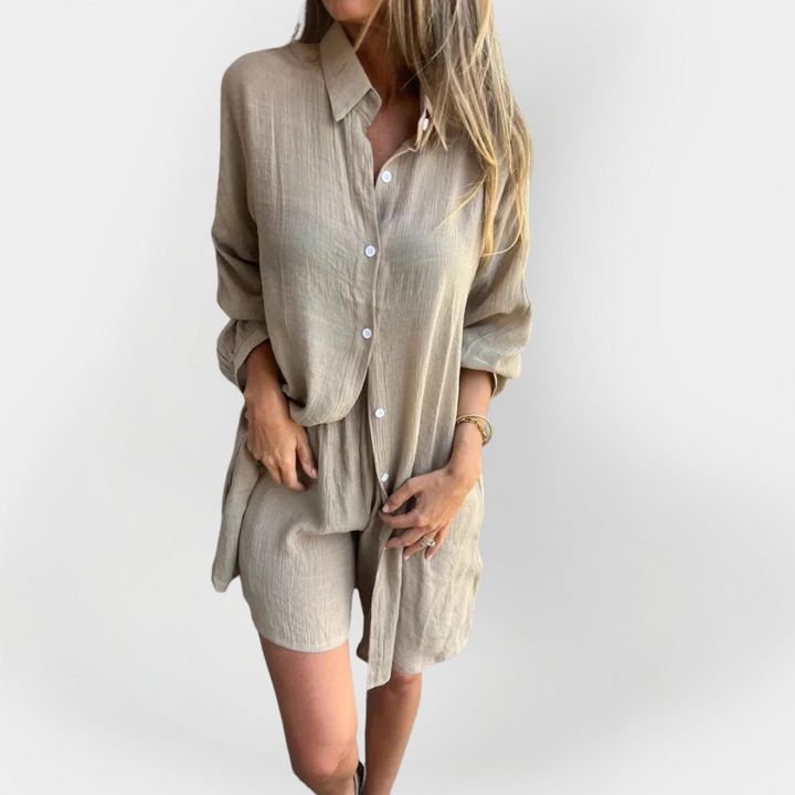 Daglig Bluse &amp; Shorts Sæt