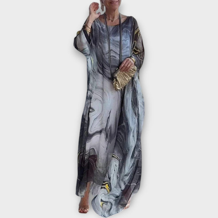 Maxi Kaftan med Gennemsigtig Struktur