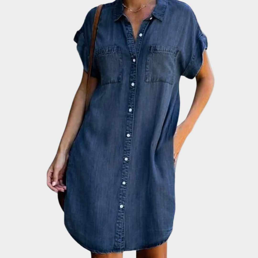 Afslappet denimkjole