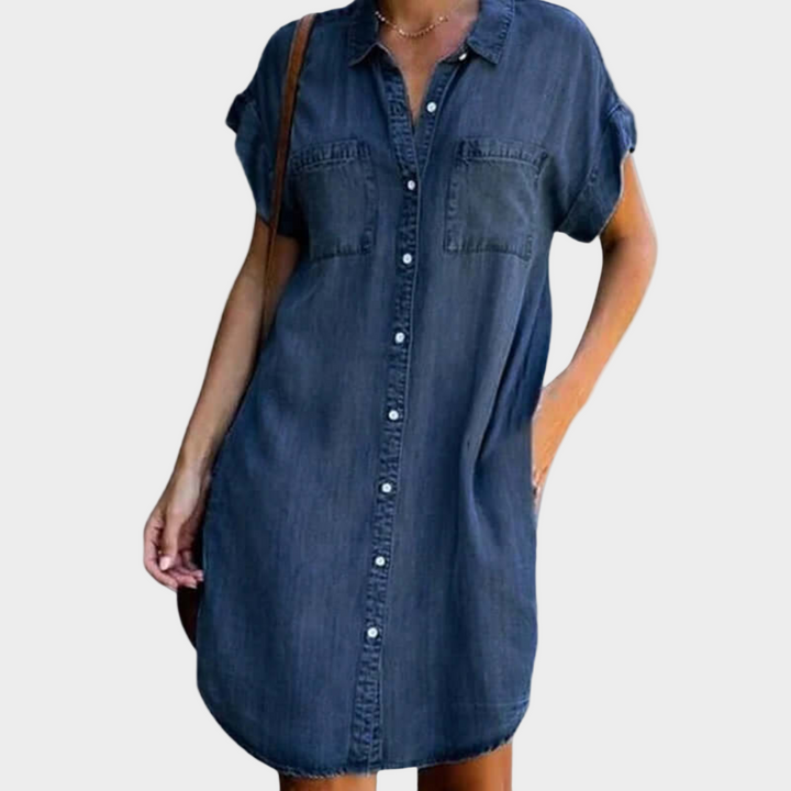 Afslappet denimkjole