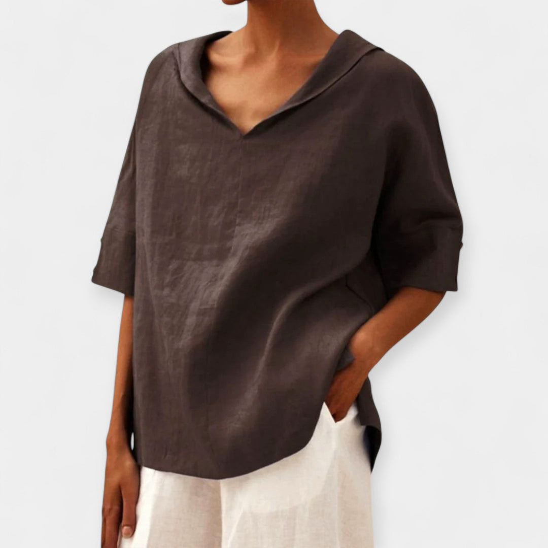 Behagelig linned bluse