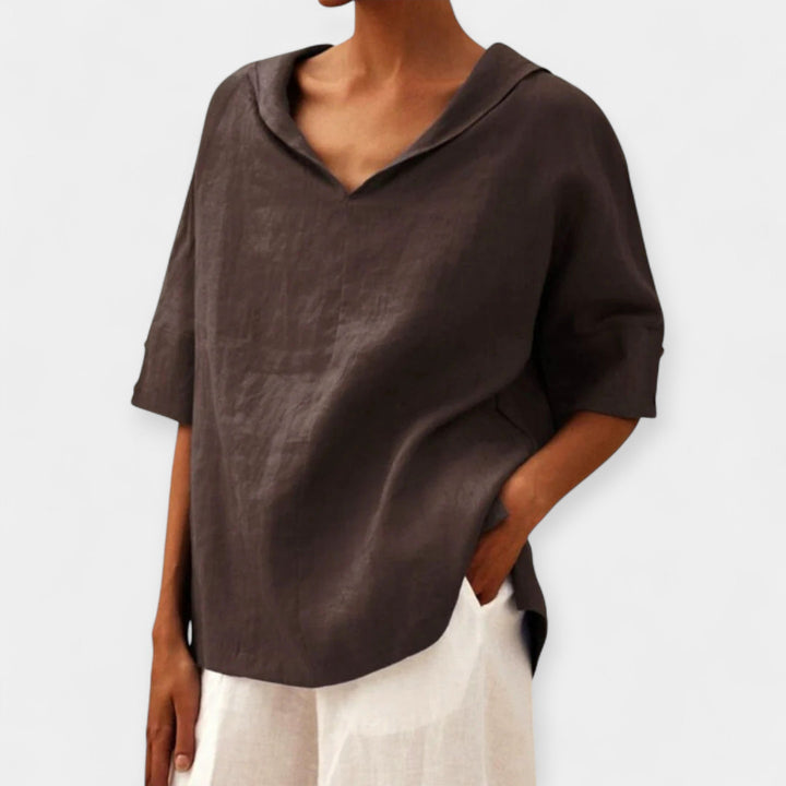 Behagelig linned bluse