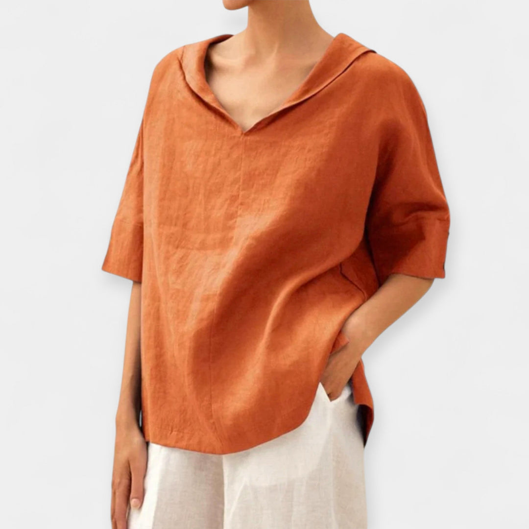 Behagelig linned bluse