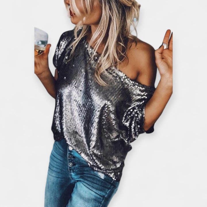 Bluse Dekoreret med Pailletter