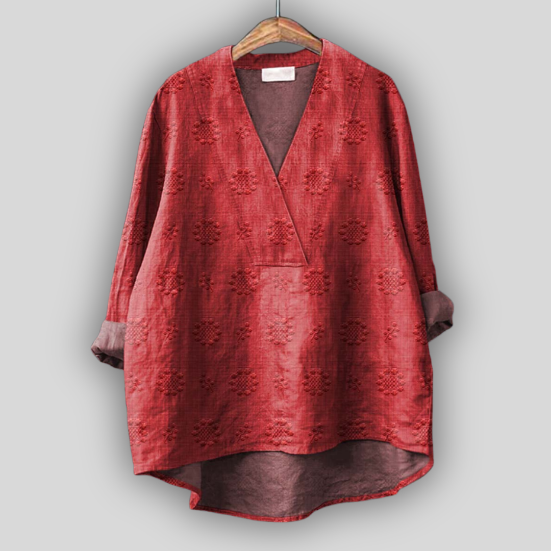 Linned Bluse