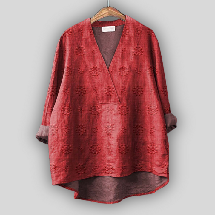 Linned Bluse