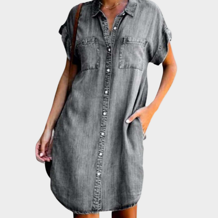 Afslappet denimkjole