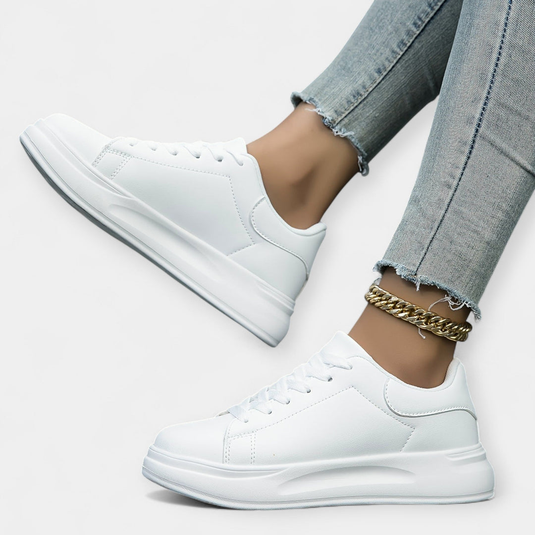 Hvide Læder Sneakers