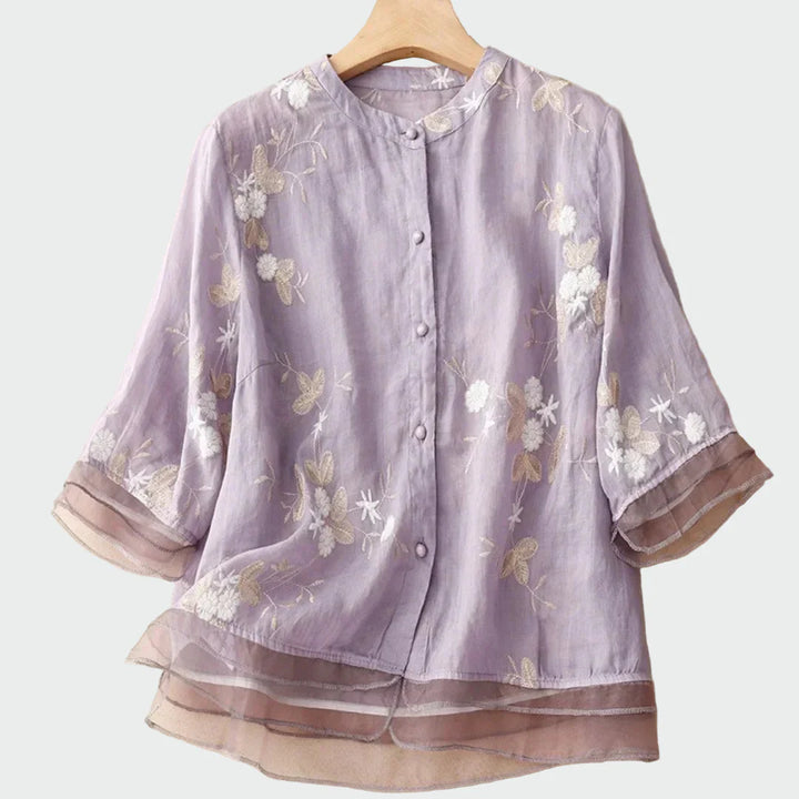 Broderet bluse