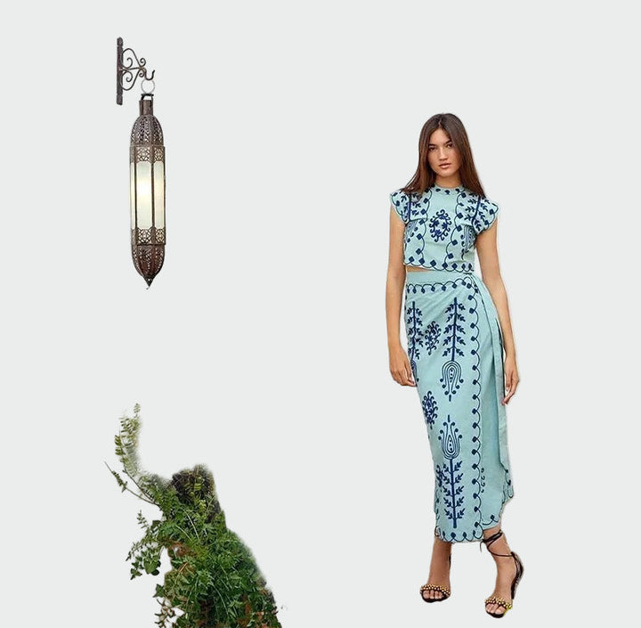 Elegant sæde med mønster