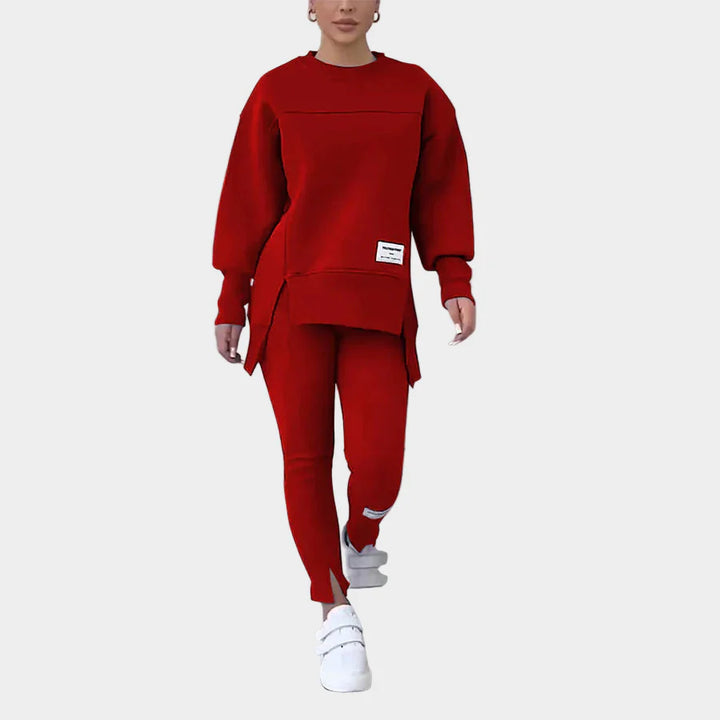 Dame Sæt Sweatshirt med Leggings og Moderne Komfort
