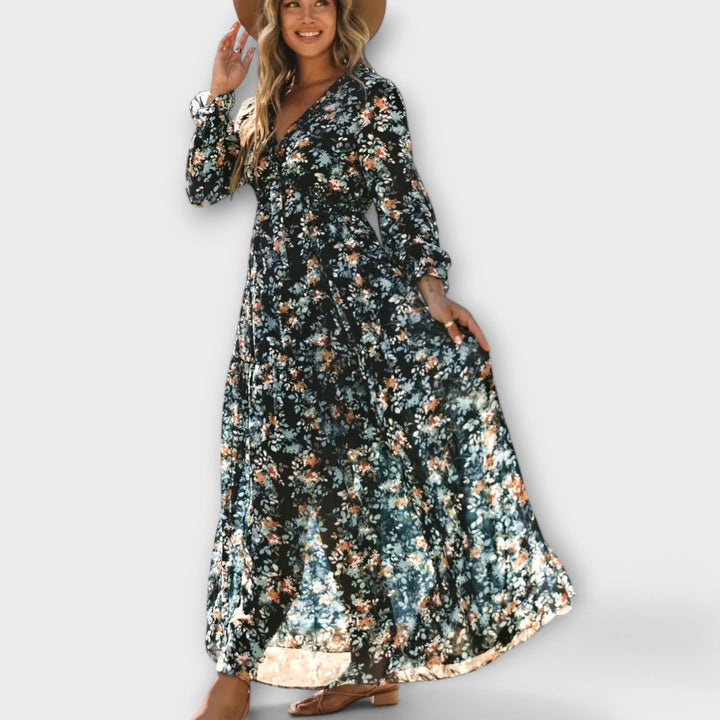 Maxi Kjole med Blomster