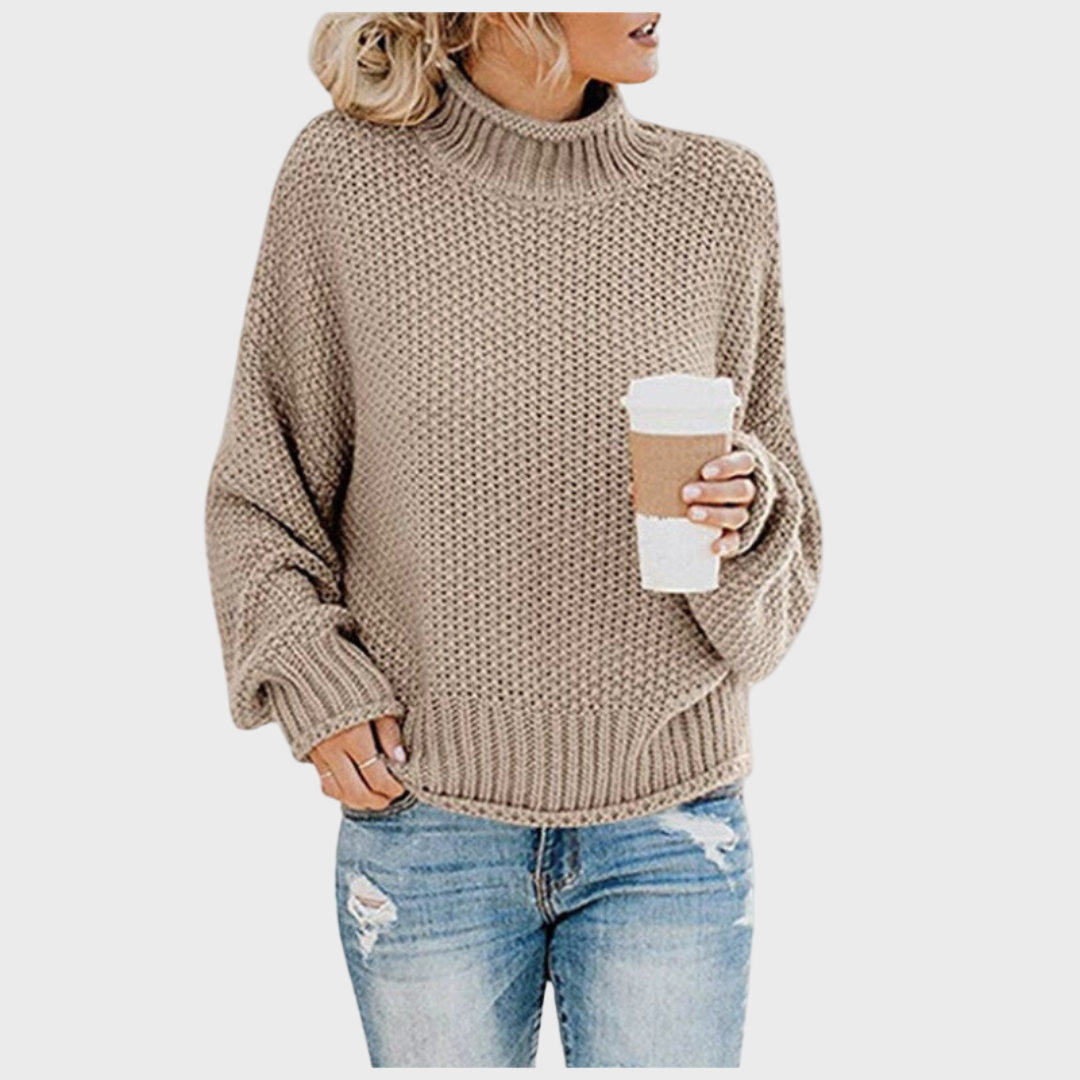 Strikket Turtleneck til Daglig Brug