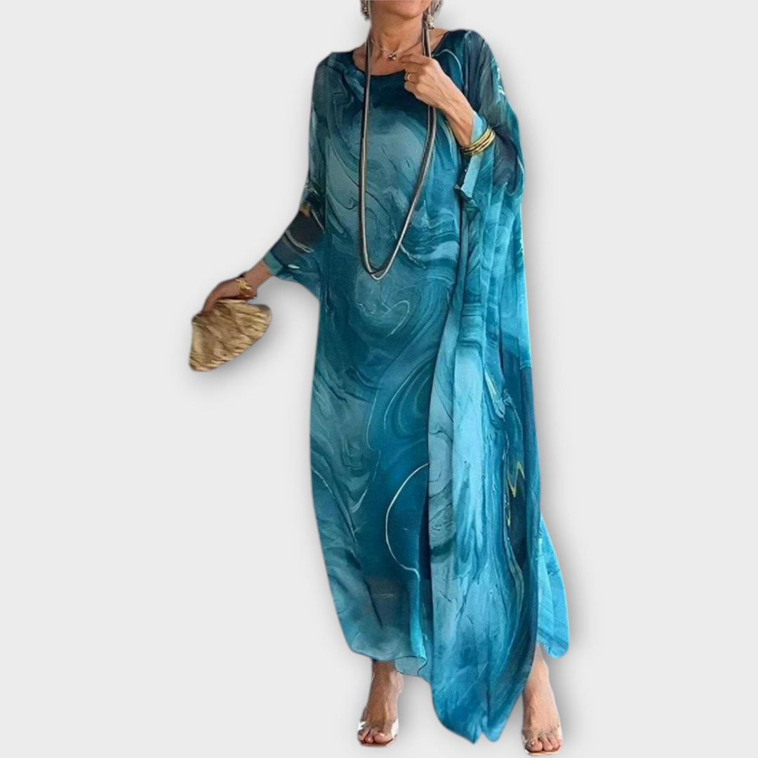 Maxi Kaftan med Gennemsigtig Struktur
