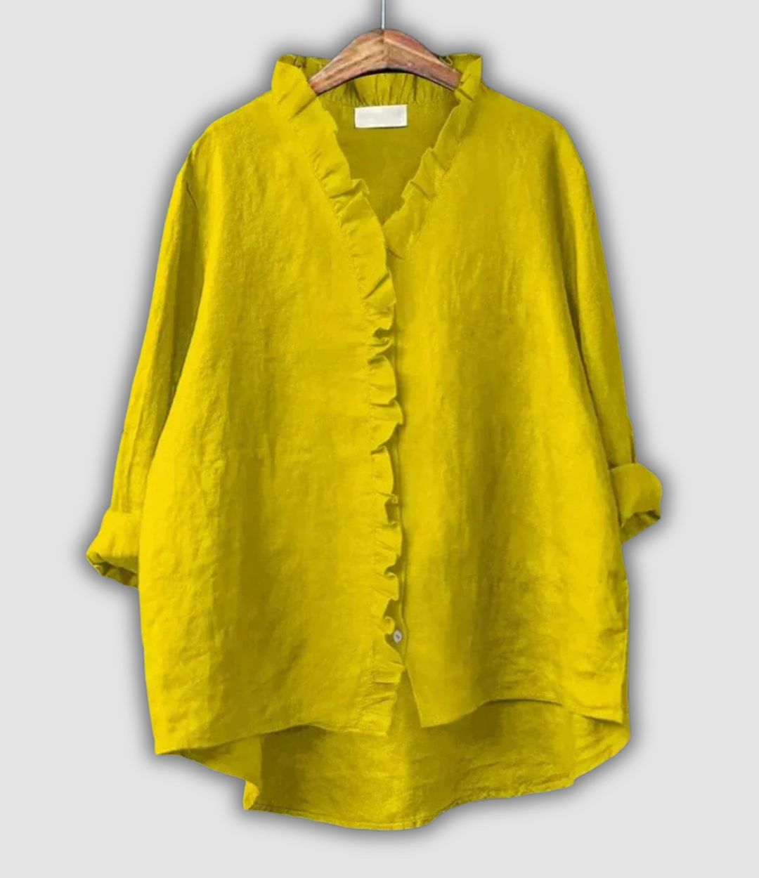 Linned Bluse Brun Ro
