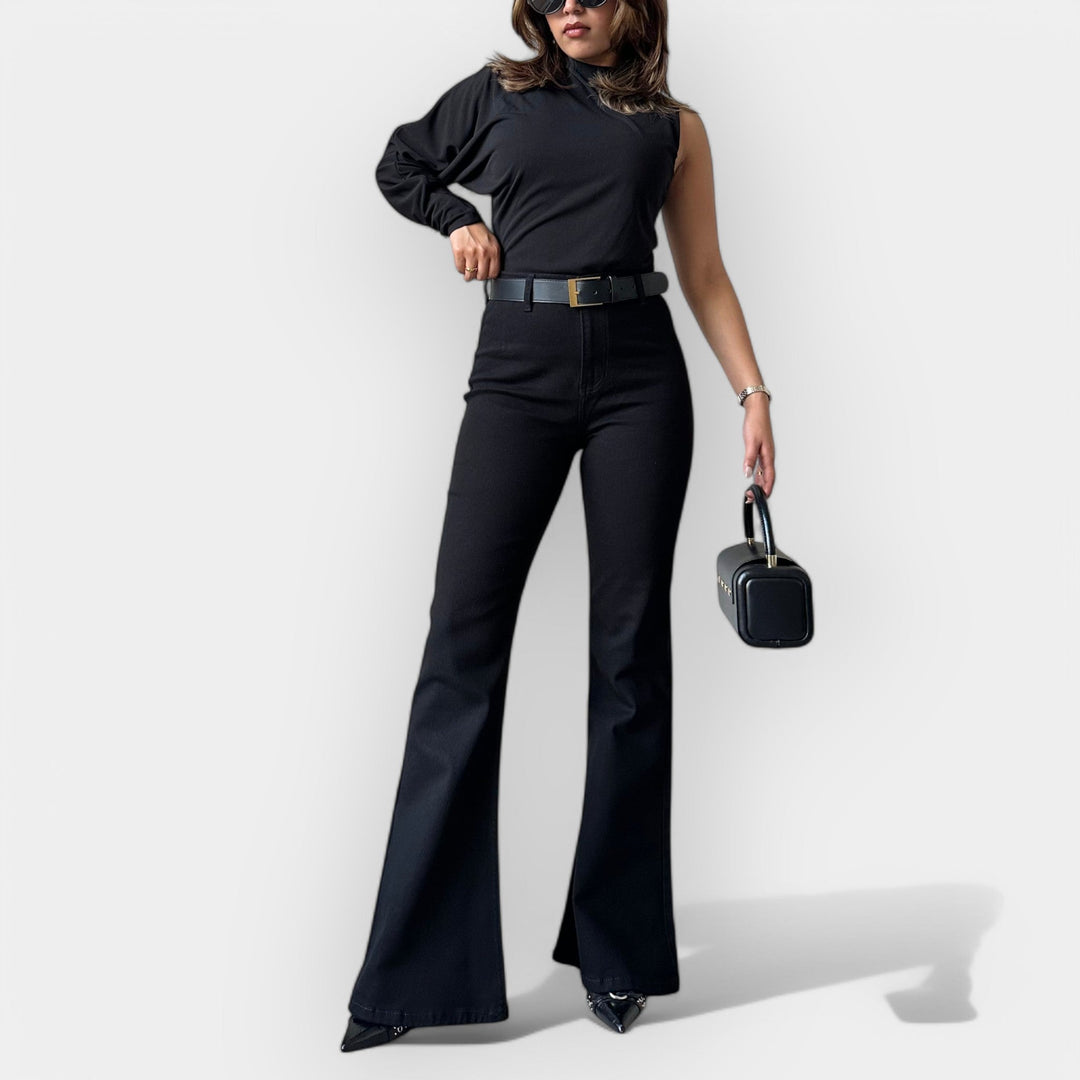 Højtaljede Flare Jeans