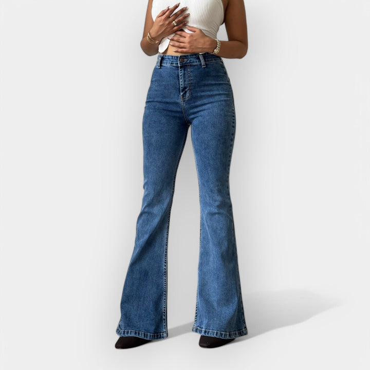 Højtaljede Flare Jeans