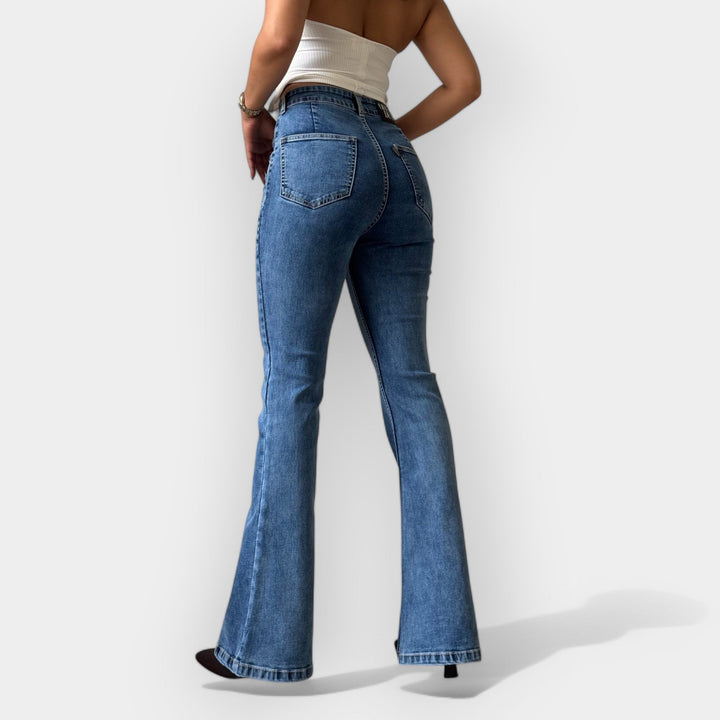 Højtaljede Flare Jeans