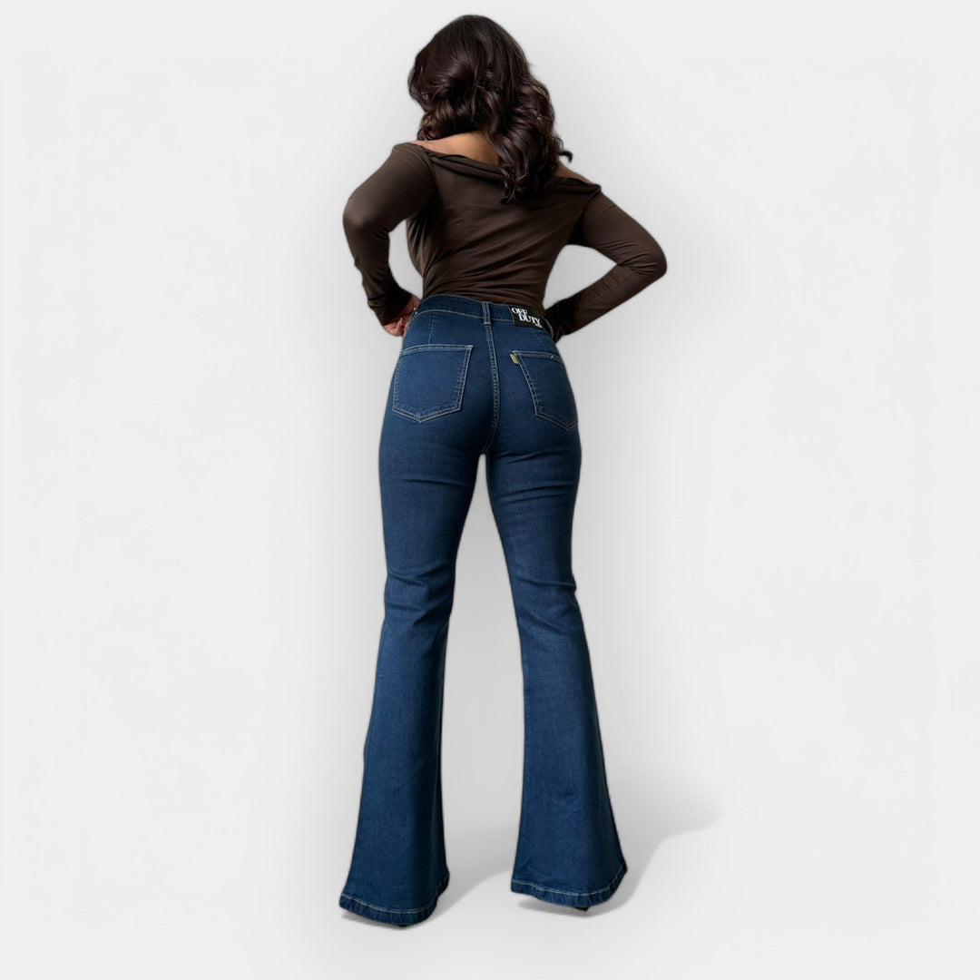 Højtaljede Flare Jeans